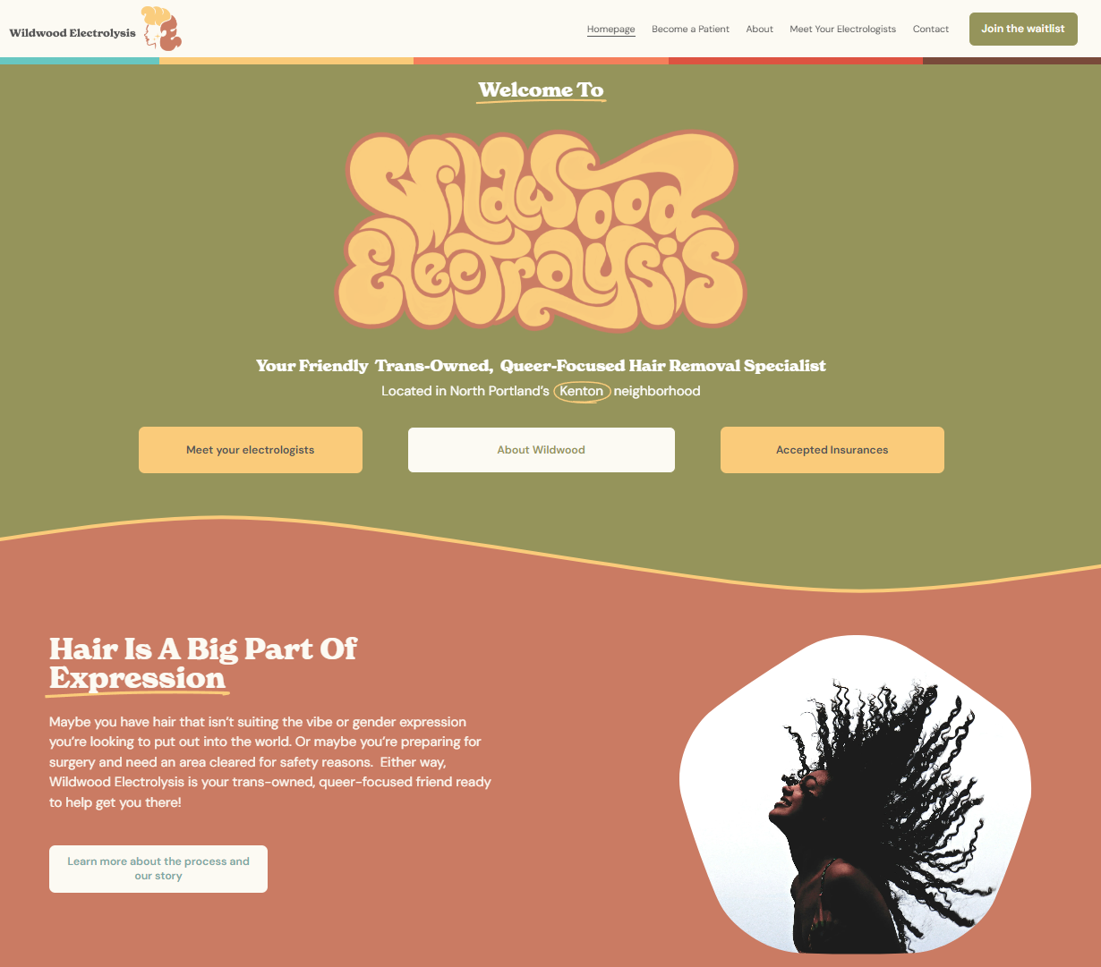Image of the Wildwood Electrolysis website