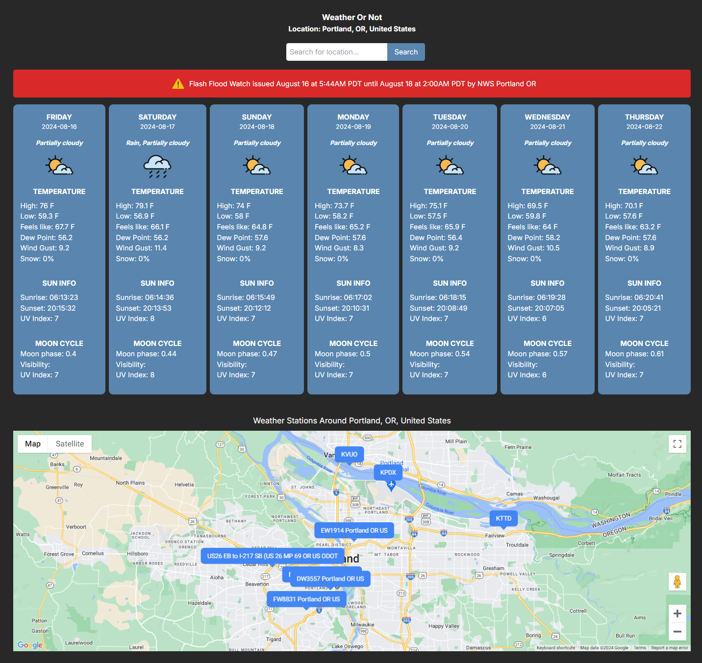 Weather or Not App Screenshot